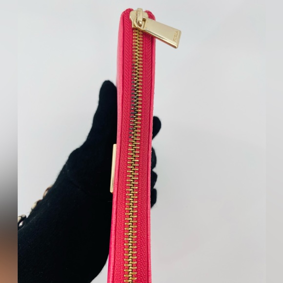 Authentic Furla Genuine Leather Accordion Wallet Bubble Gum Pink - Picture 5 of 17